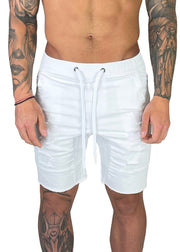 Distressed Shorts | Crystal White